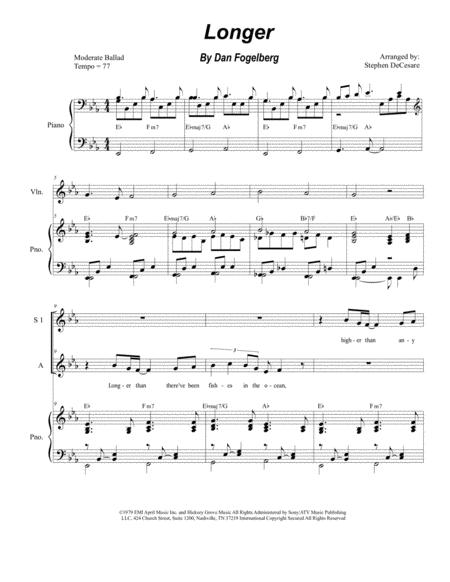 Free Sheet Music Longer For Ssa