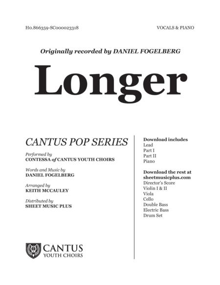 Longer Vocals Piano Sheet Music