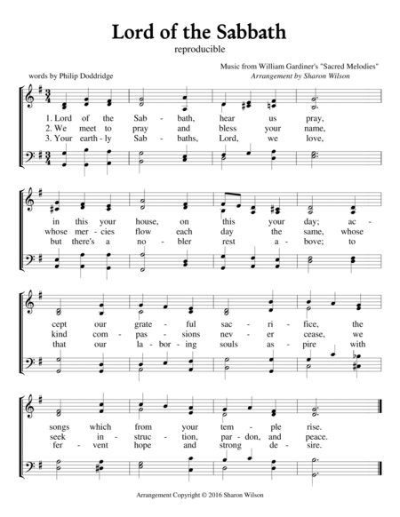 Free Sheet Music Lord Of The Sabbath