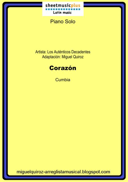 Los Autnticos Decadentes Corazn Sheet Music