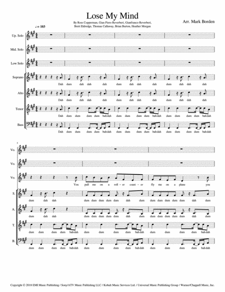 Lose My Mind Sheet Music