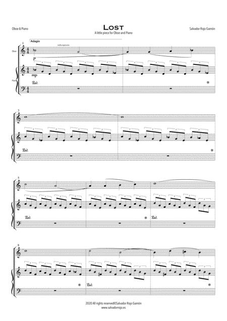 Free Sheet Music Lost For Oboe And Piano