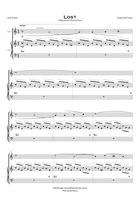 Lost For Violin And Piano Sheet Music