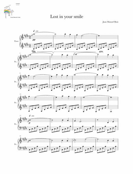 Free Sheet Music Lost In Your Smile