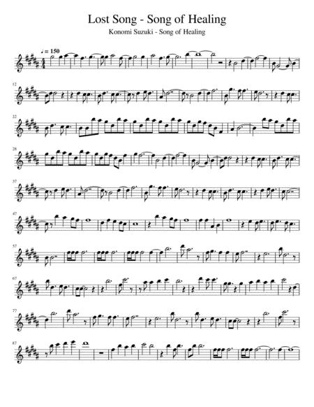 Lost Song Song Of Healing Sheet Music