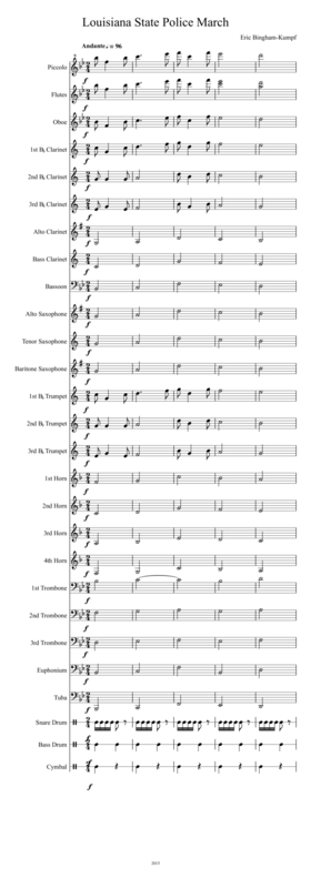 Louisiana State Police March Sheet Music