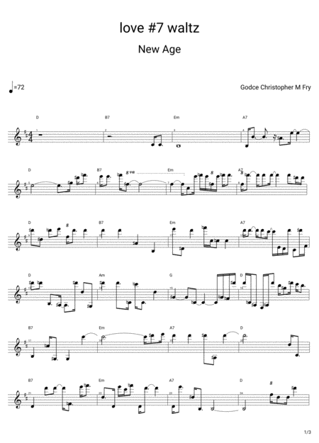 Free Sheet Music Love 7 Waltz