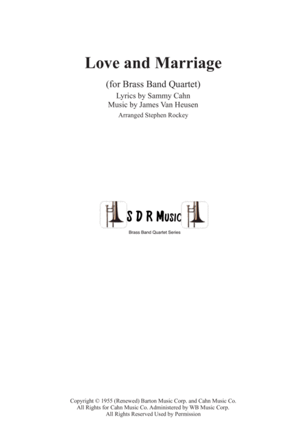 Free Sheet Music Love And Marriage For Brass Band Quartet