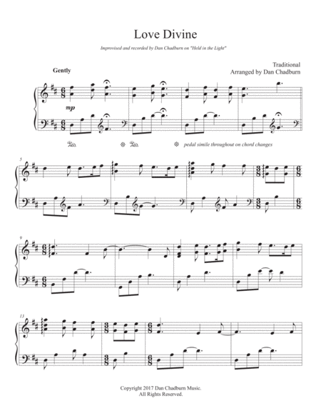 Free Sheet Music Love Divine