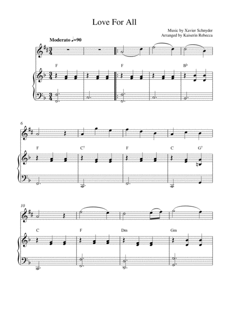 Free Sheet Music Love For All
