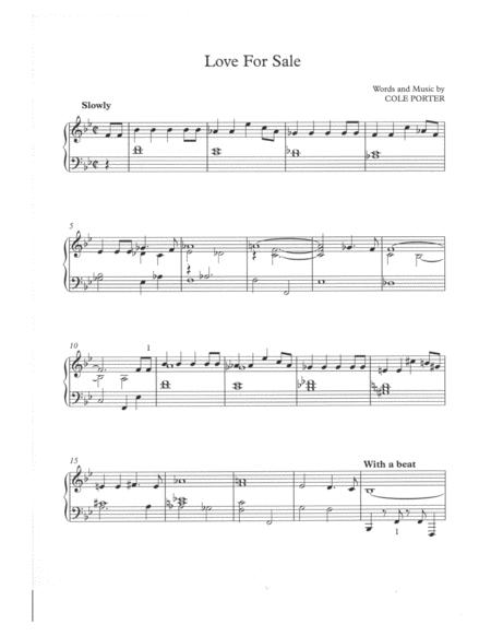 Free Sheet Music Love For Sale