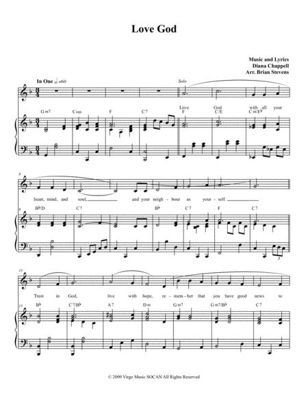 Free Sheet Music Love God