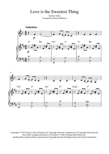 Free Sheet Music Love Is The Sweetest Thing Clarinet In A Solo And Piano Accompaniment