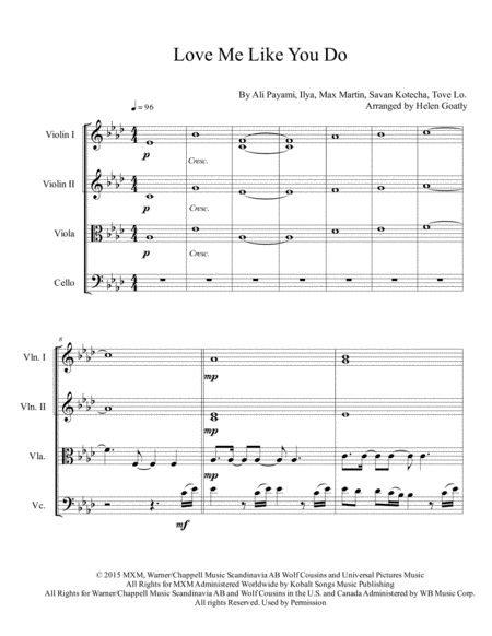 Love Me Like You Do From Fifty Shades Of Grey By Ellie Goulding Sheet Music