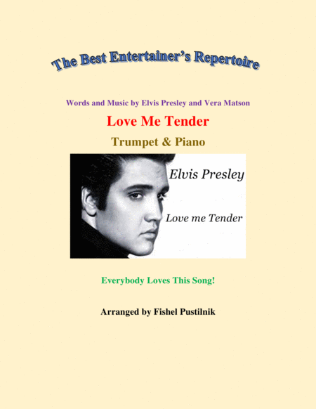 Free Sheet Music Love Me Tender For Trumpet And Piano Jazz Pop Version