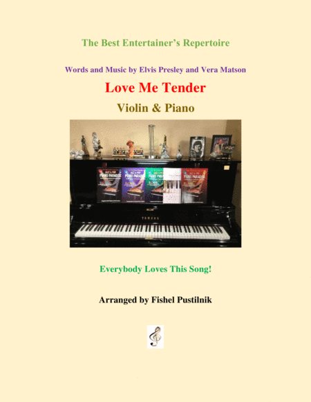 Free Sheet Music Love Me Tender For Violin And Piano