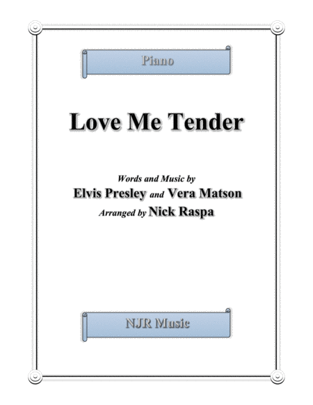 Free Sheet Music Love Me Tender Intermediate Piano Solo