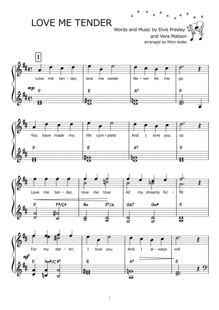 Love Me Tender Sheet Music