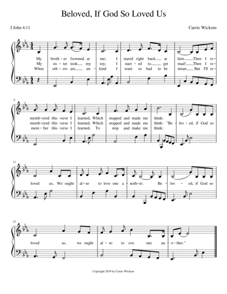 Free Sheet Music Love One Another