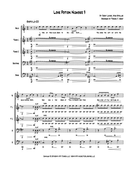 Love Potion 9 Tttbb Contemporary A Cappella Sheet Music