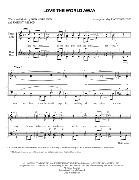 Love The World Away Sheet Music