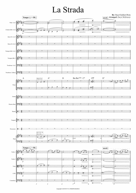Free Sheet Music Love Theme From La Strada Pops Orchestra