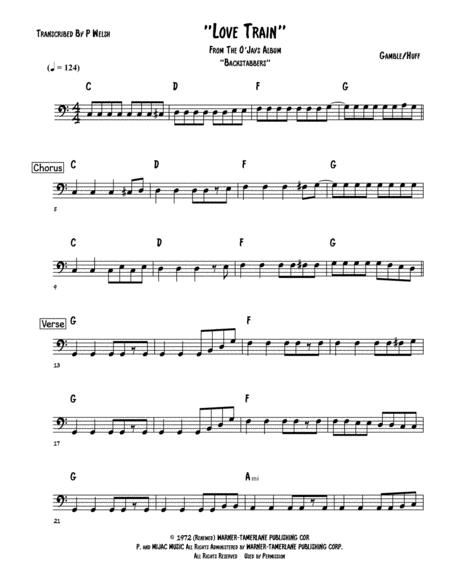 Love Train Bass Guitar Tab Sheet Music