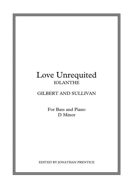 Free Sheet Music Love Unrequited Iolanthe D Minor