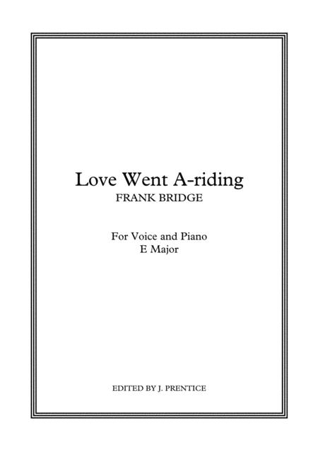 Love Went A Riding E Major Sheet Music