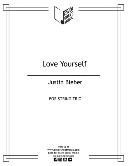 Love Yourself String Trio Sheet Music