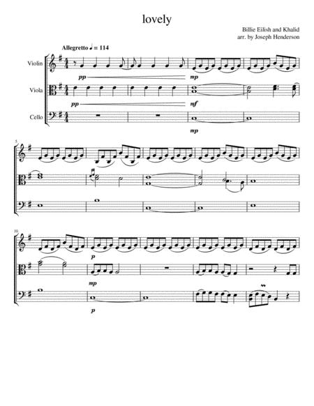 Lovely For String Trio Sheet Music