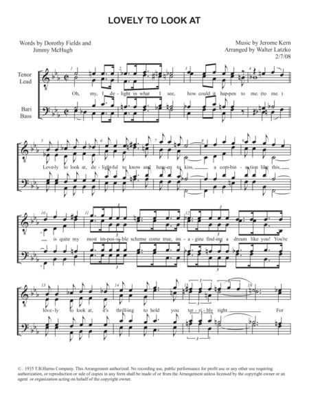 Free Sheet Music Lovely To Look At