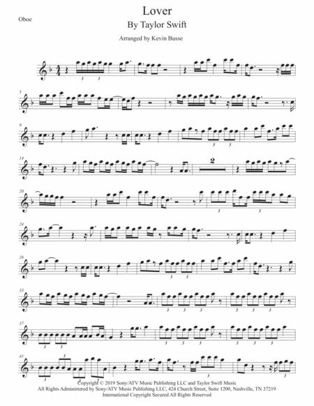 Free Sheet Music Lover Oboe