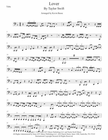 Free Sheet Music Lover Tuba