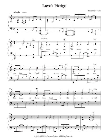 Loves Pledge Sheet Music