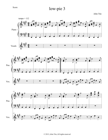 Free Sheet Music Low Pie 3