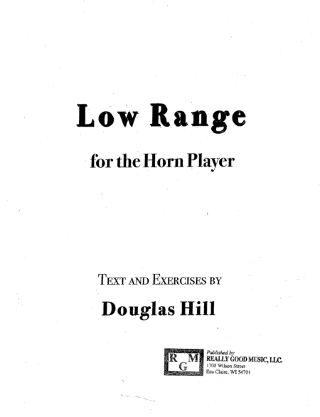 Free Sheet Music Low Range For The Horn Player