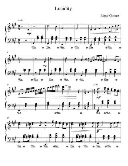 Free Sheet Music Lucidity