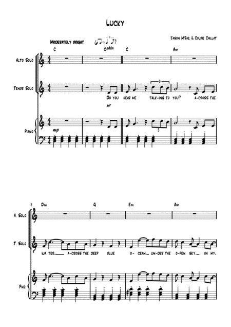 Lucky At Duet Sheet Music