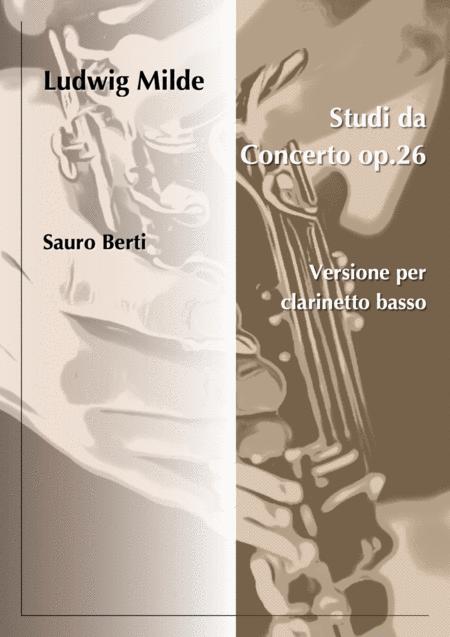 Ludwig Milde 50 Studi Da Concerto Op 26 Versione Per Clarinetto Basso Di Sauro Berti Sheet Music