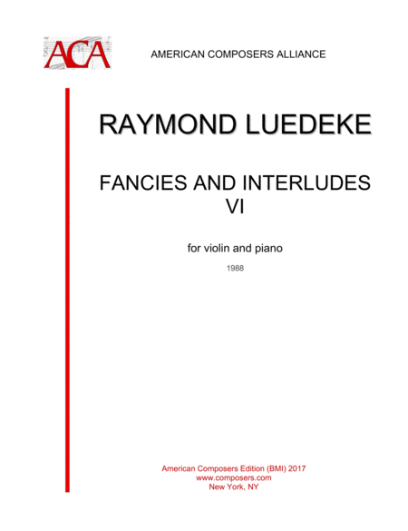 Free Sheet Music Luedeke Fancies And Interludes Vi