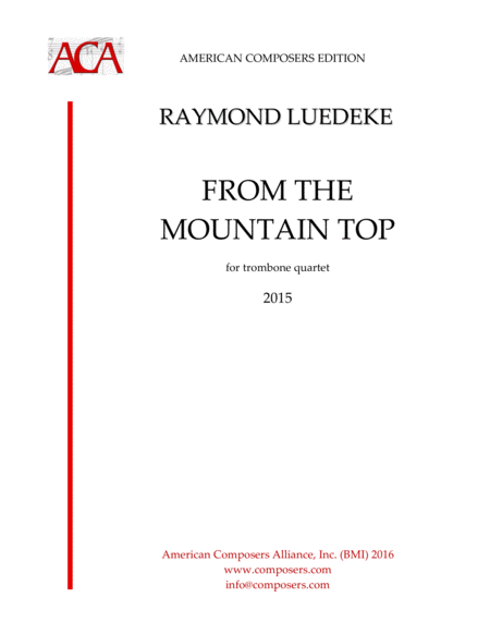 Free Sheet Music Luedeke From The Mountain Top