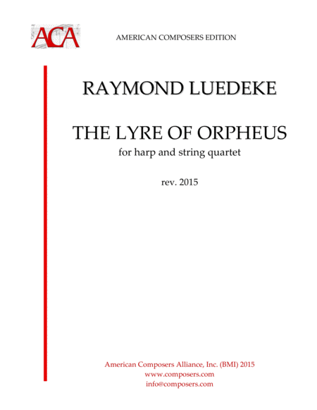 Free Sheet Music Luedeke The Lyre Of Orpheus