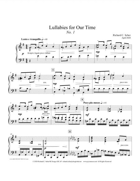 Free Sheet Music Lullabies For Our Time Nos 1 2 3