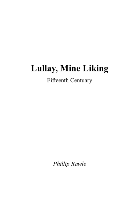 Lullay Mine Liking Sheet Music