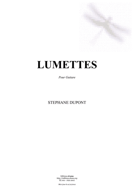 Free Sheet Music Lumettes