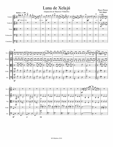 Luna De Xelaj Sheet Music