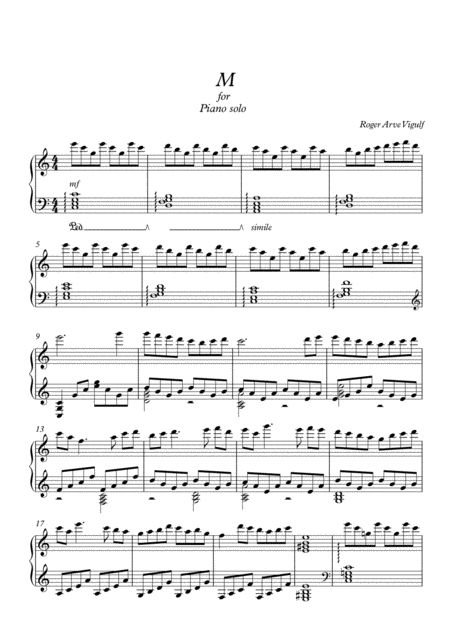 Free Sheet Music M For Piano Solo