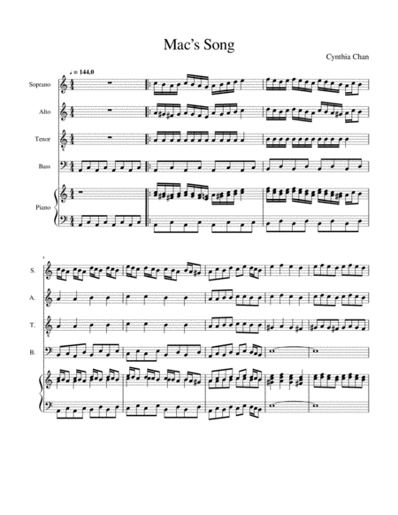 Macs Song Sheet Music