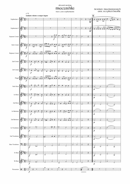 Free Sheet Music Macushla Duet For Euphoniums